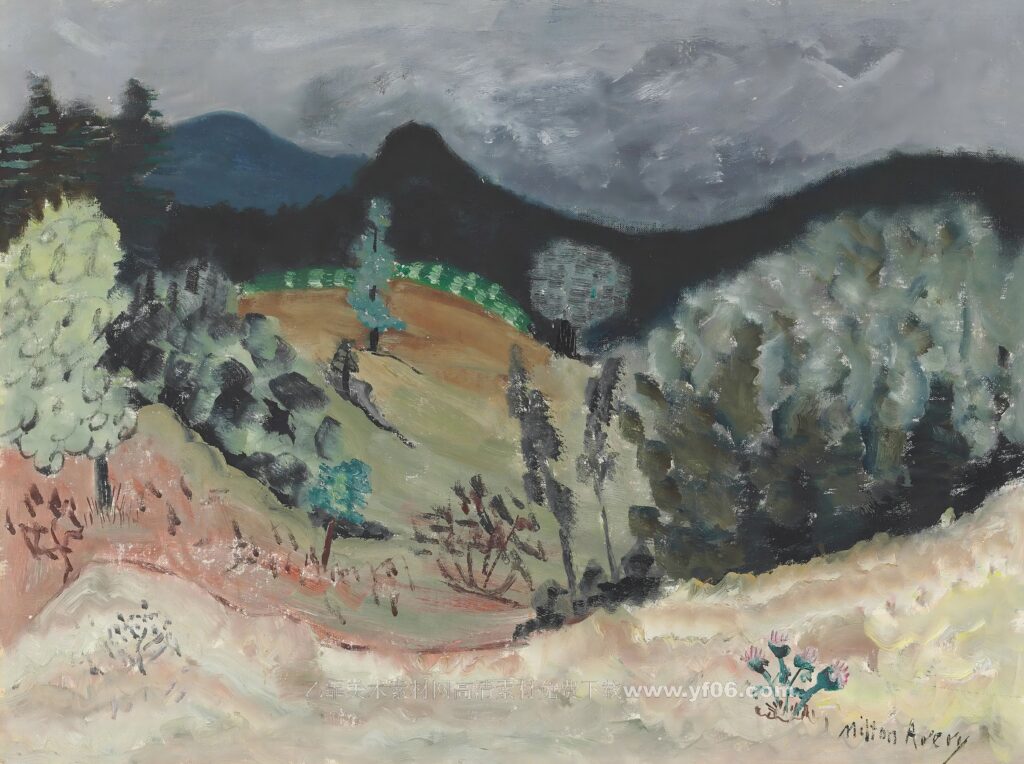 5p米尔顿艾弗里Milton Avery装饰画油画素材高清图下载风景二-乙霏美术素材网