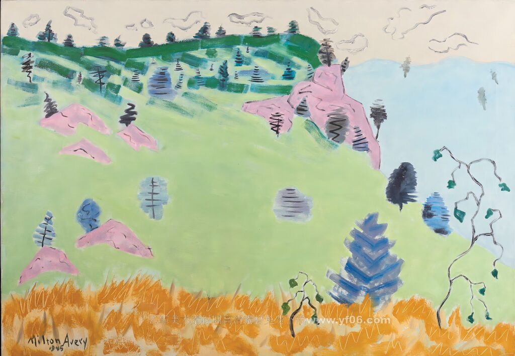 5p米尔顿艾弗里Milton Avery装饰画油画素材高清图下载风景二-乙霏美术素材网