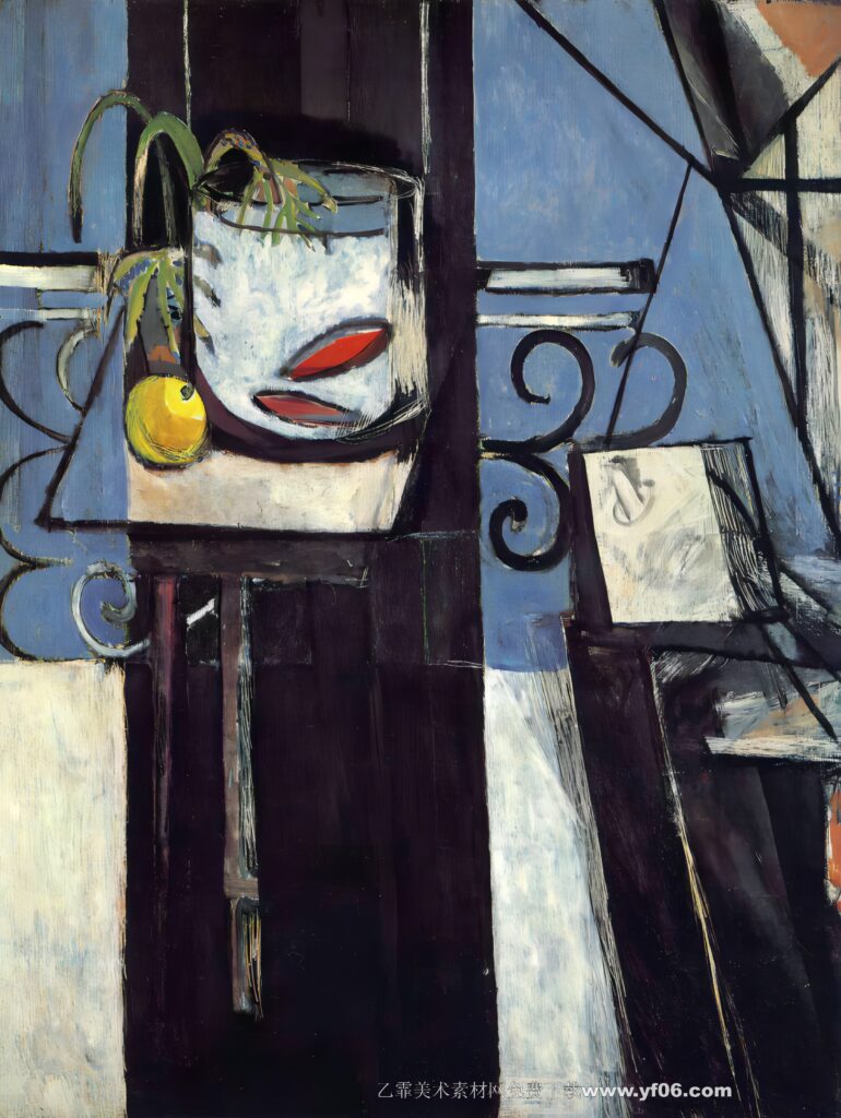 马蒂斯油画高清素材免费下载——金鱼-乙霏美术素材网