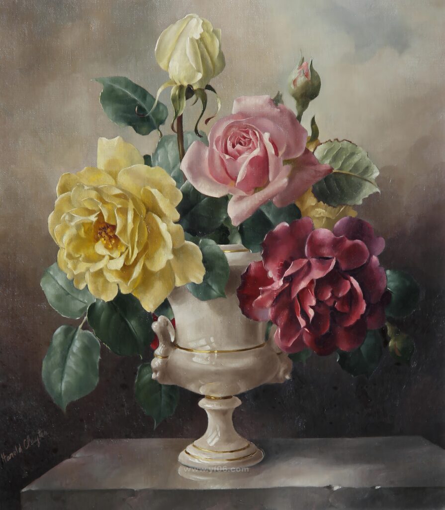 10p古典鲜花静物油画合集二十四-乙霏美术素材网