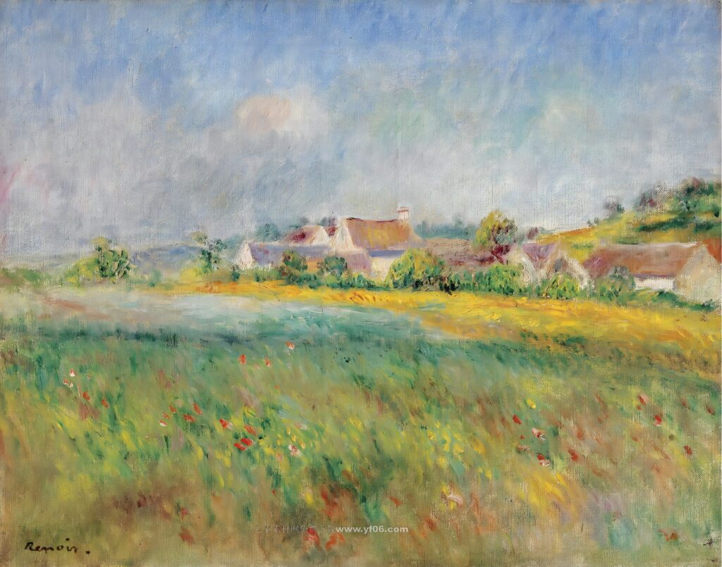 雷诺阿高清油画素材免费下载——风景2-乙霏美术素材网