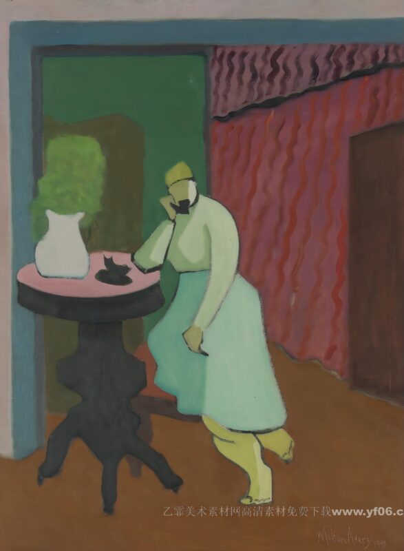 4p米尔顿艾弗里Milton Avery装饰画油画素材高清图下载人物二-乙霏美术素材网