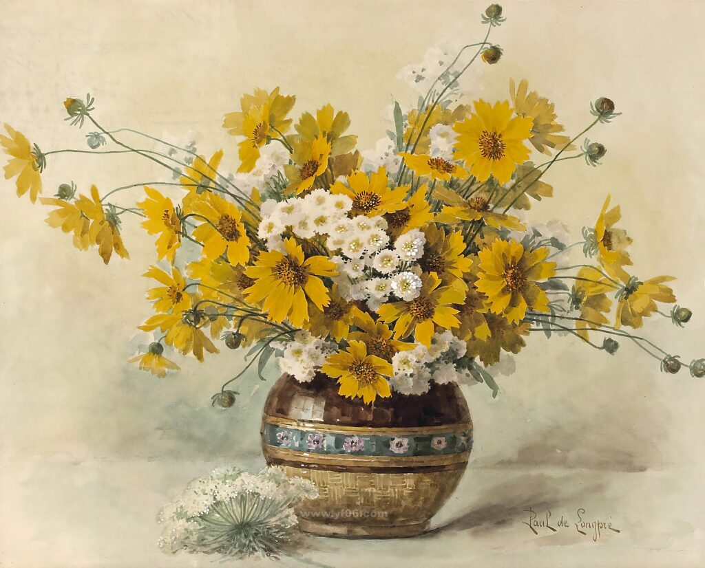 10p古典鲜花静物油画合集二十六-乙霏美术素材网