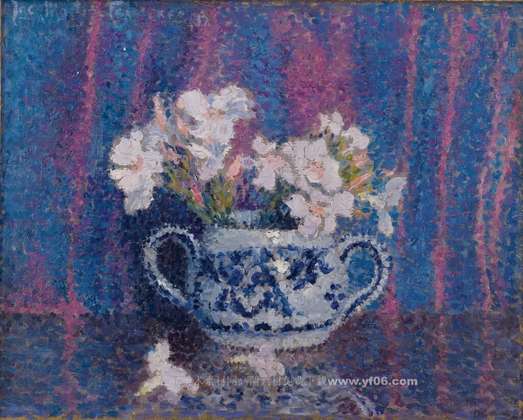 4p雅克·马丁·费里雷斯油画装饰画高清打印素材图下载鲜花静物二-乙霏美术素材网