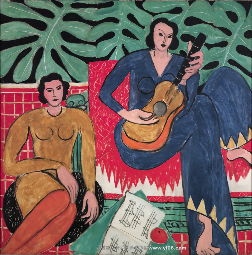 马蒂斯油画高清素材免费下载——音乐-乙霏美术素材网