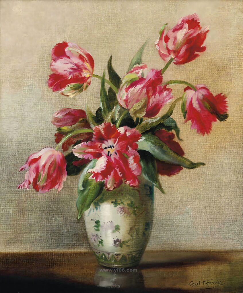 10p古典鲜花静物油画合集四十四-乙霏美术素材网