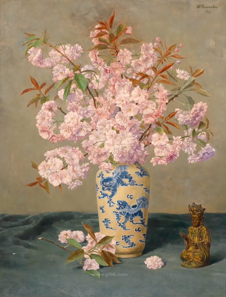 10p古典鲜花静物油画合集四十三-乙霏美术素材网