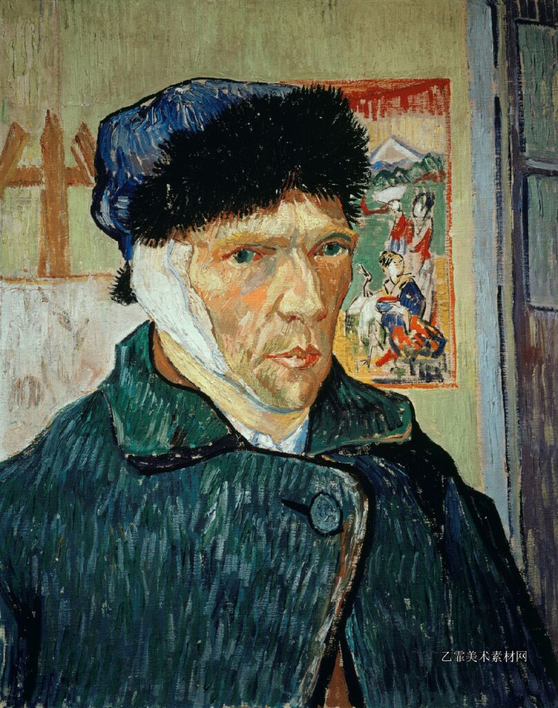 梵高油画高清素材下载——自画像-乙霏美术素材网