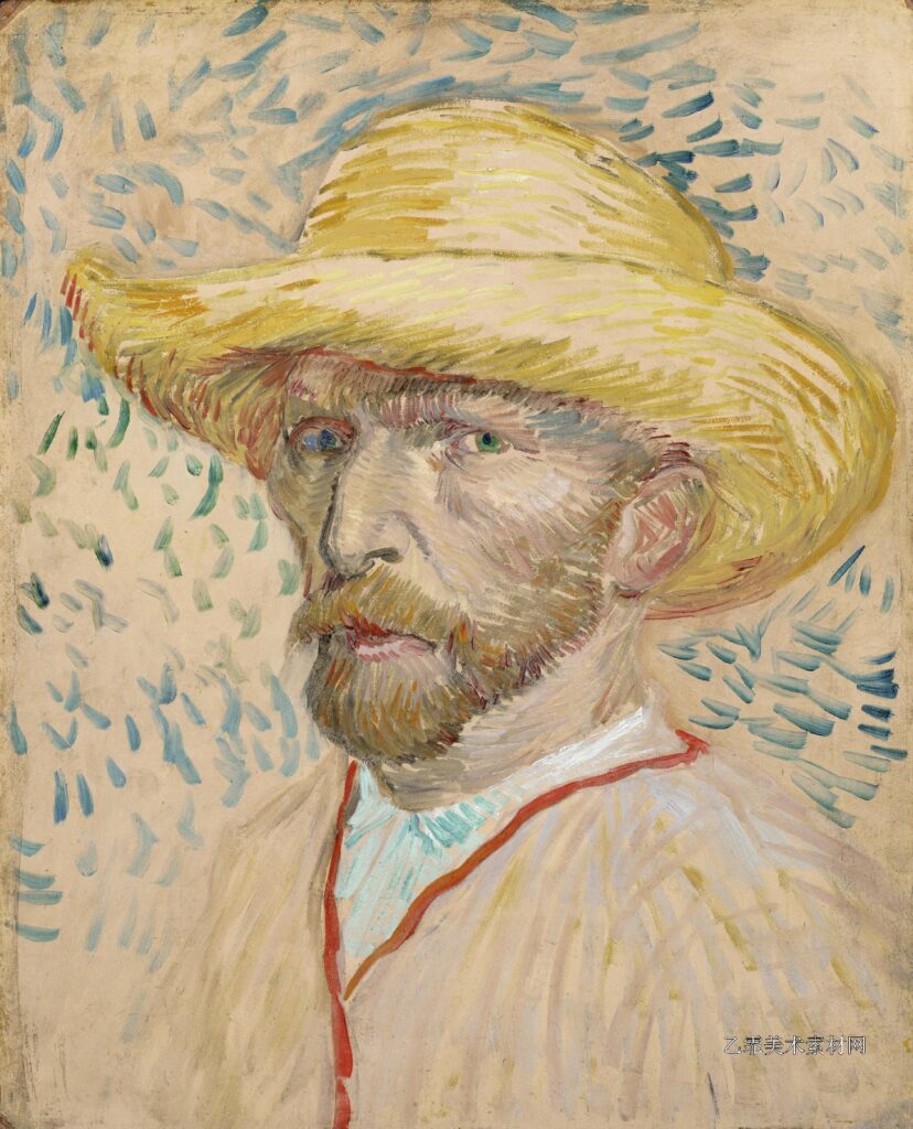 645 梵高 Self-portrait with straw hat (March 1887 - June 1887)