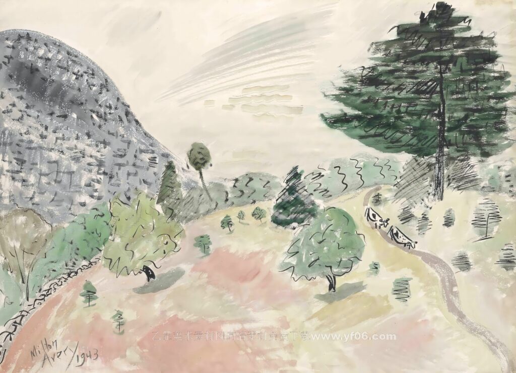 5p米尔顿艾弗里Milton Avery装饰画油画素材高清图下载风景二-乙霏美术素材网
