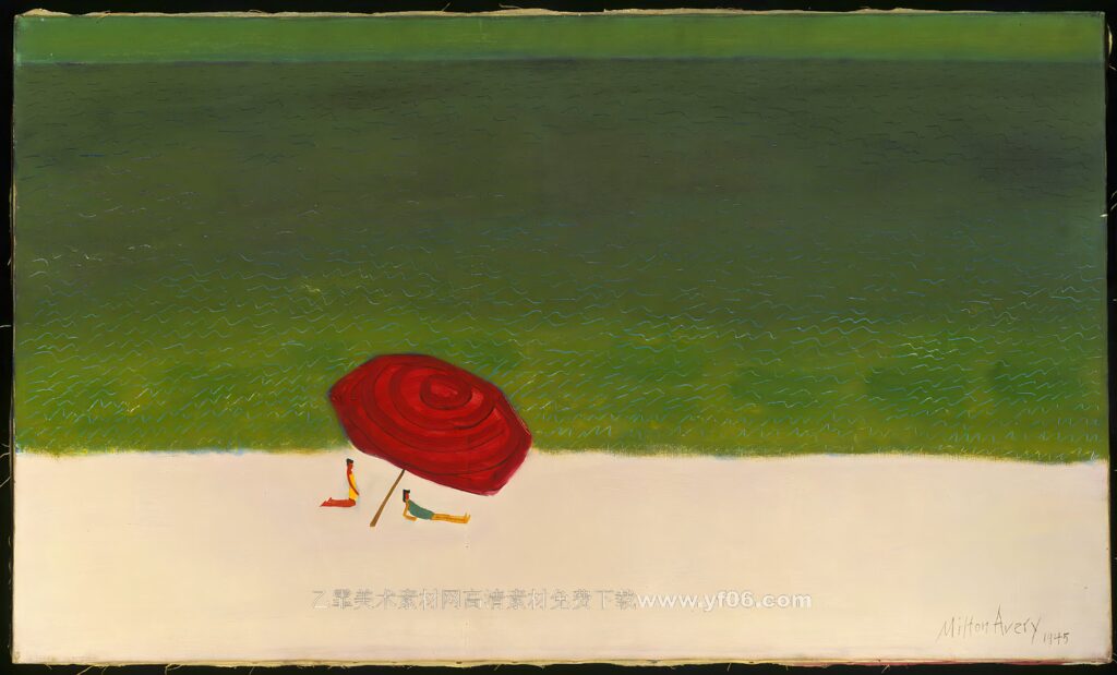 7p米尔顿艾弗里Milton Avery装饰画油画素材高清图下载人物一-乙霏美术素材网