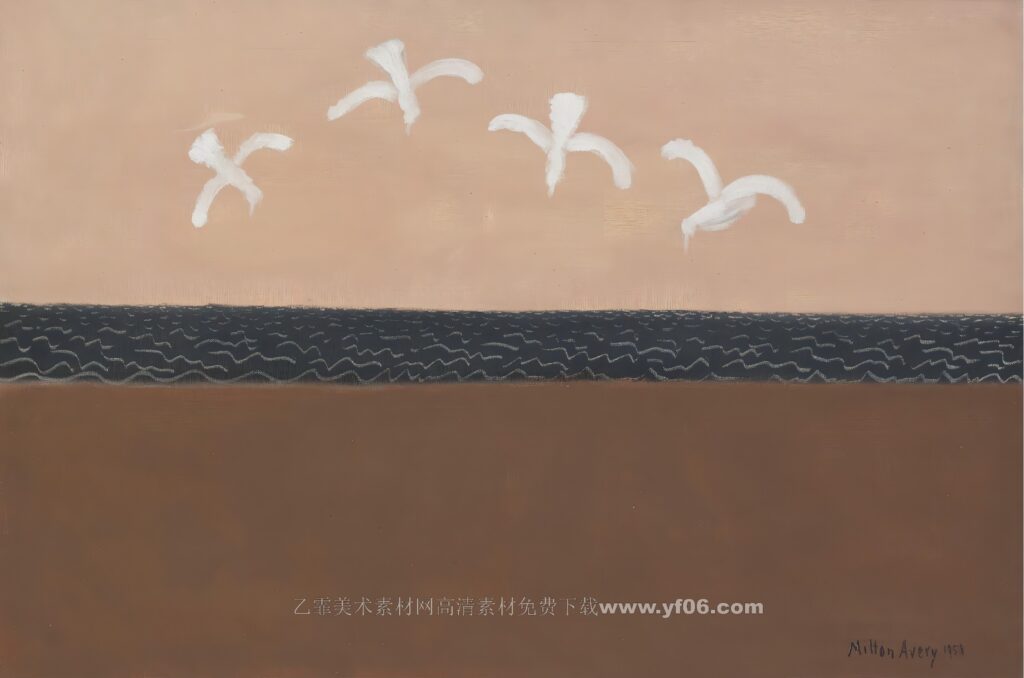 4p米尔顿艾弗里Milton Avery装饰画油画素材高清图下载-乙霏美术素材网