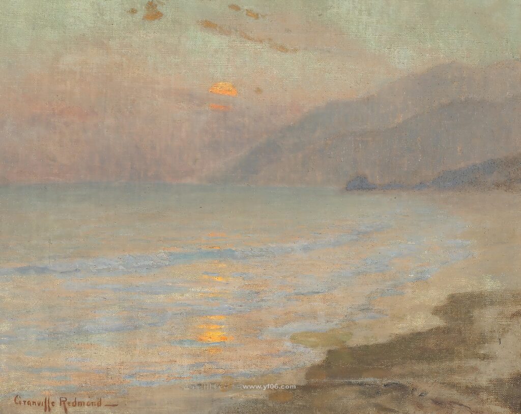 格兰维尔·雷德蒙德高清油画素材免费下载——海景-乙霏美术素材网