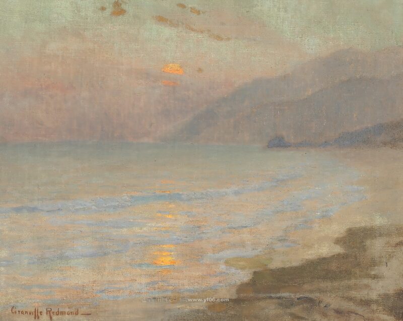 格兰维尔·雷德蒙德高清油画素材免费下载——海景-乙霏美术素材网