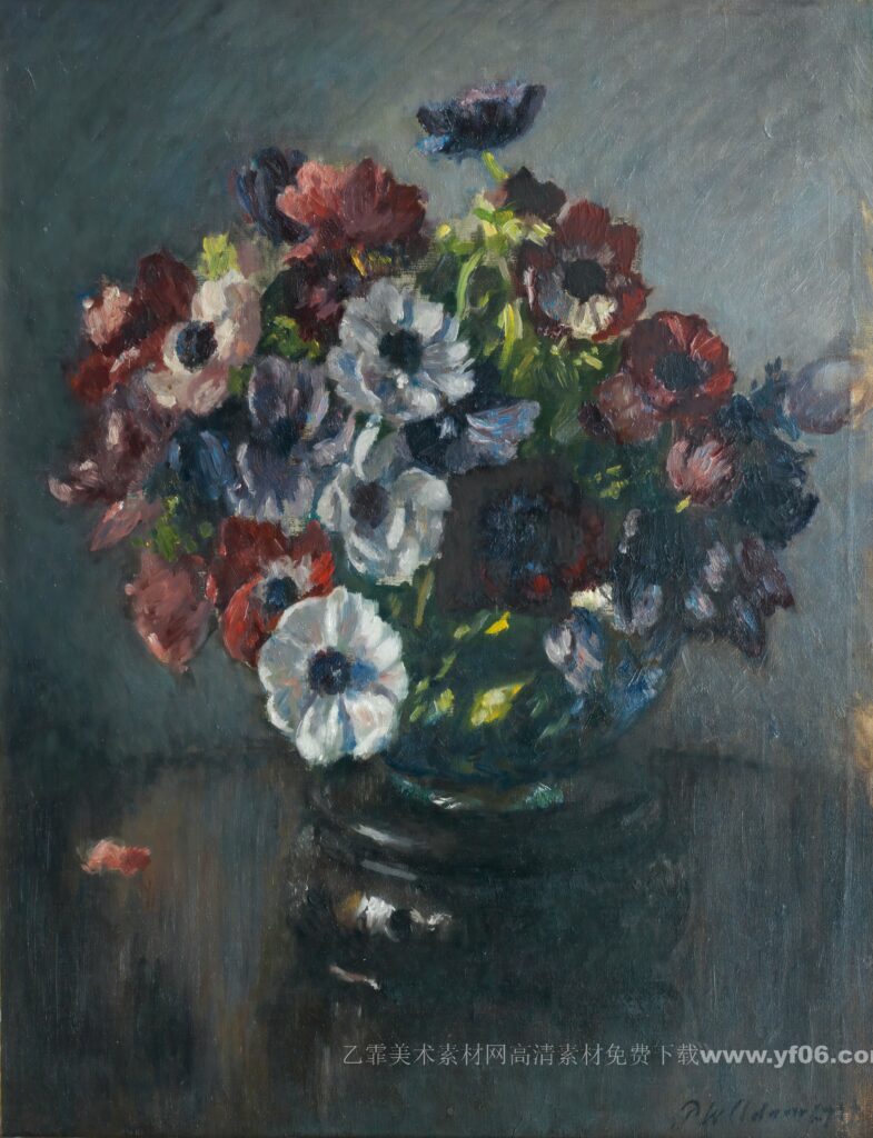 帕特里克·威廉·亚当高清油画素材免费下载——鲜花-乙霏美术素材网