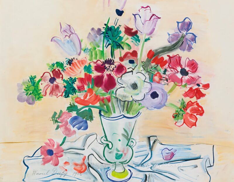 4p劳尔·杜飞风景油画装饰画高清素材图下载鲜花静物一-乙霏美术素材网