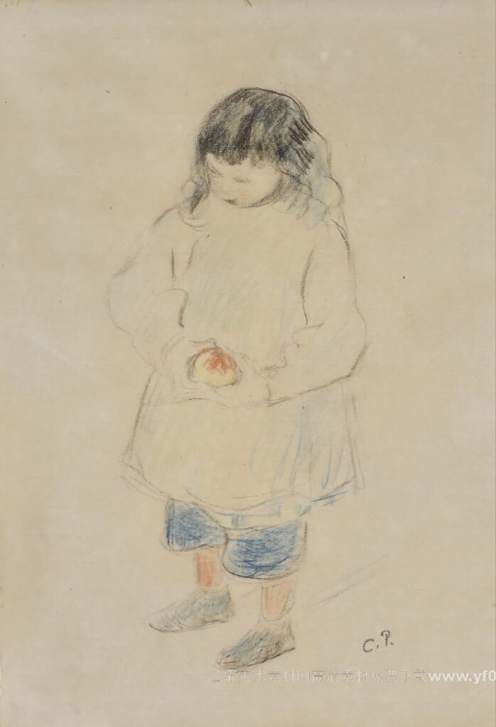 Bonhams_-_Camille_Pissarro_(French,_1830-1903)_Enfant_tenant_une_pomme_012410