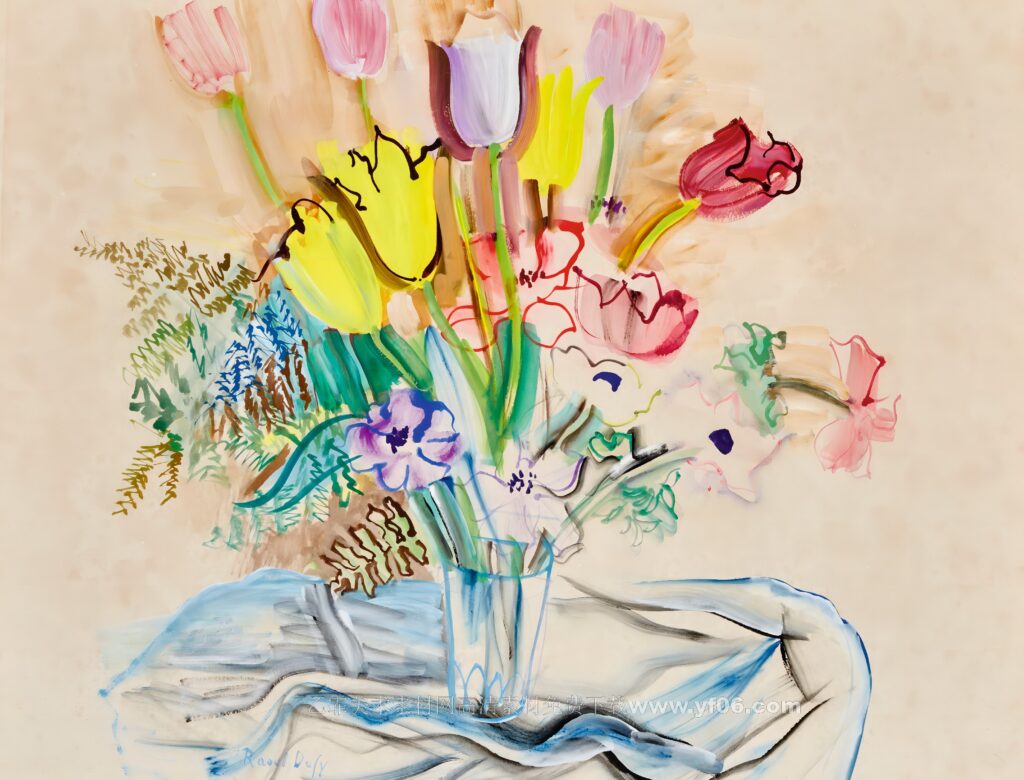 4p劳尔·杜飞风景油画装饰画高清素材图下载鲜花静物三-乙霏美术素材网