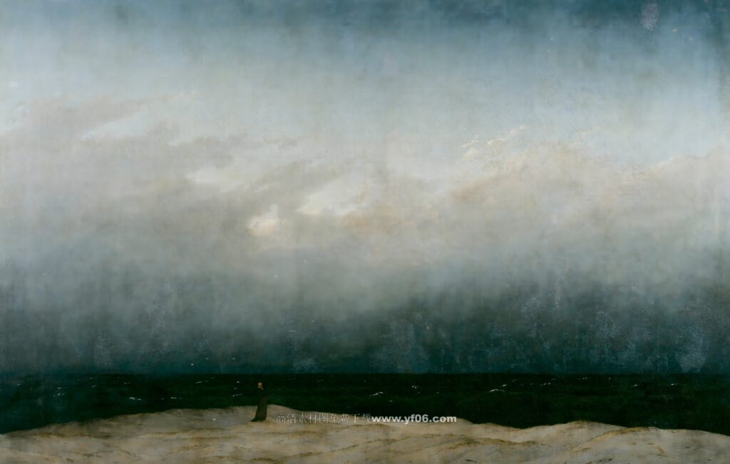 卡斯帕·大卫·弗里德里希高清油画装饰画素材下载——风景1-乙霏美术素材网