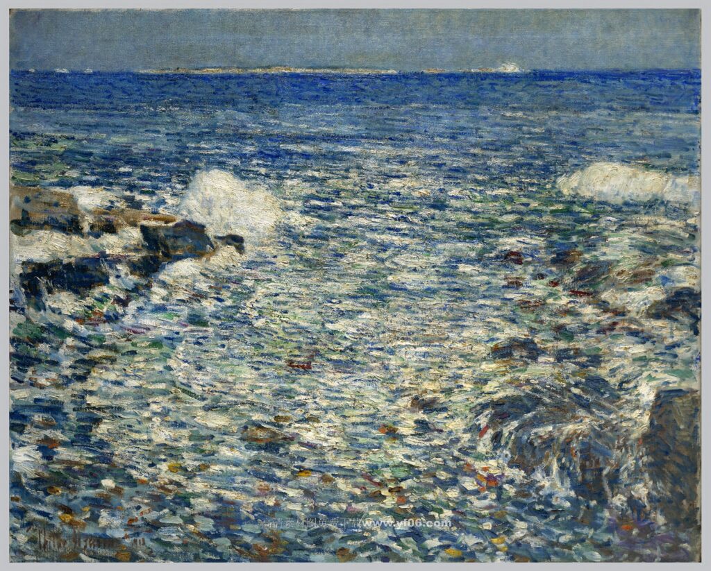 蔡尔德·哈萨姆高清油画装饰画素材下载——风景-乙霏美术素材网