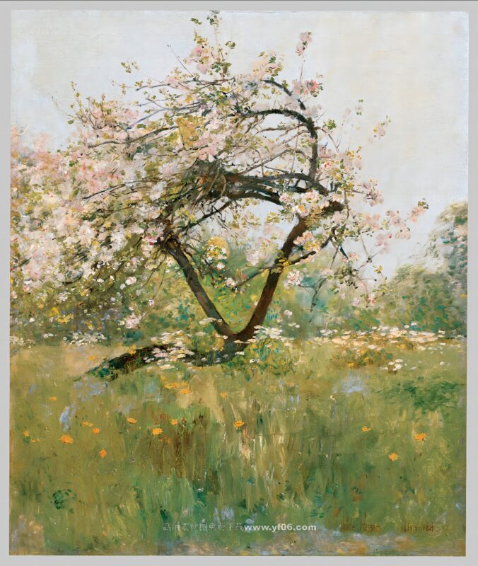 蔡尔德·哈萨姆高清油画装饰画素材下载——风景5-乙霏美术素材网