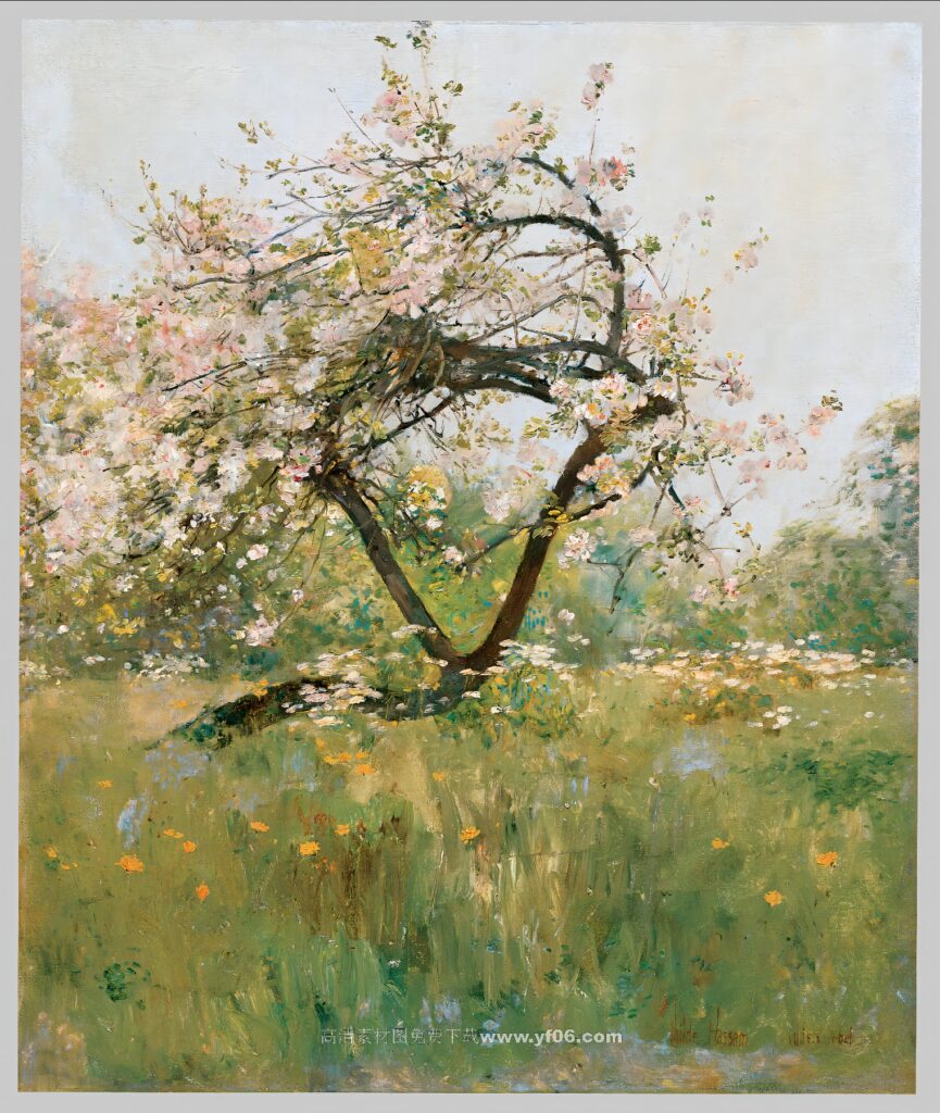 蔡尔德·哈萨姆高清油画装饰画素材下载——风景5-乙霏美术素材网