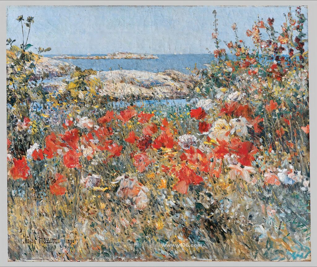 蔡尔德·哈萨姆高清油画装饰画素材下载——风景4-乙霏美术素材网