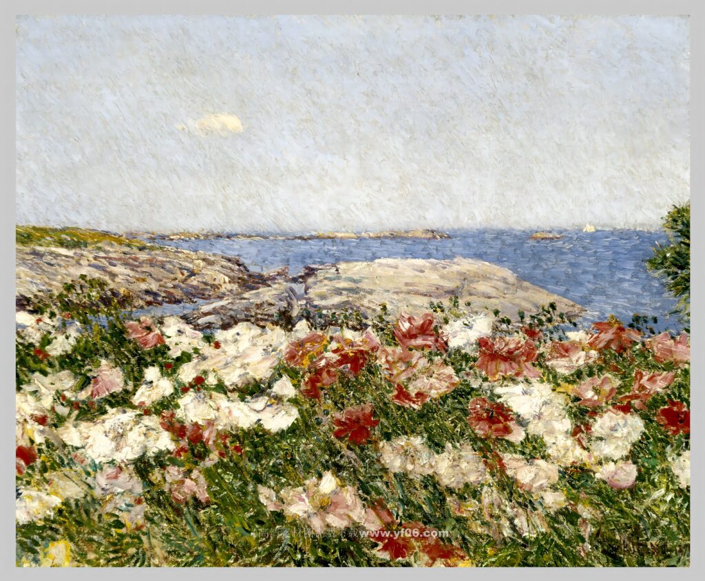 蔡尔德·哈萨姆高清油画装饰画素材下载——风景4-乙霏美术素材网