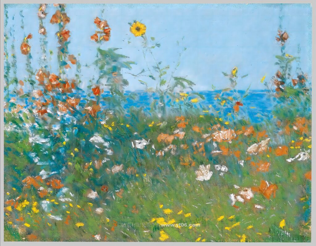 蔡尔德·哈萨姆高清油画装饰画素材下载——风景4-乙霏美术素材网