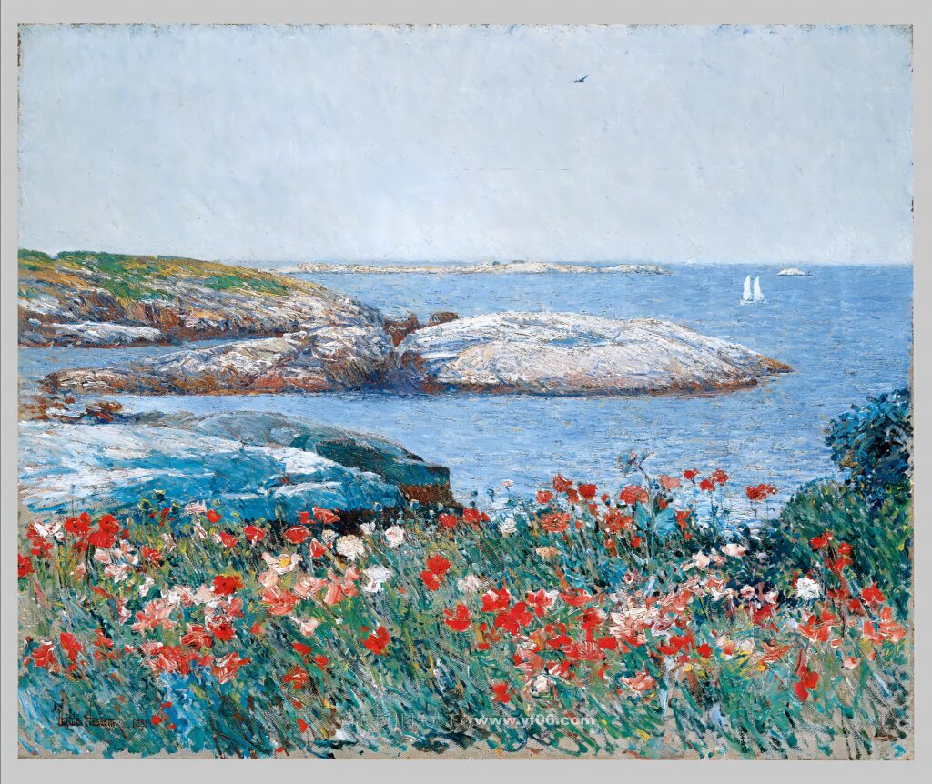 蔡尔德·哈萨姆高清油画装饰画素材下载——风景4-乙霏美术素材网