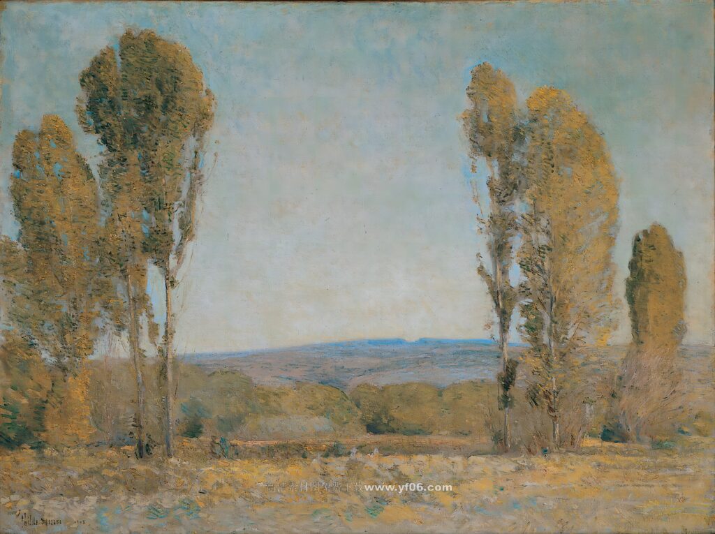 蔡尔德·哈萨姆高清油画装饰画素材下载——风景5-乙霏美术素材网