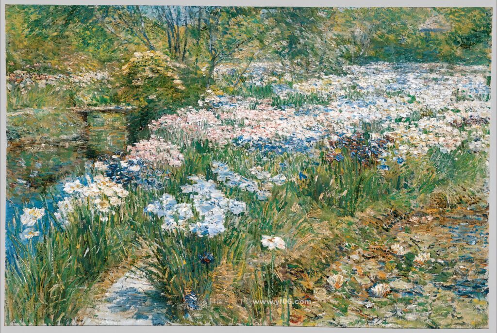 蔡尔德·哈萨姆高清油画装饰画素材下载——风景3-乙霏美术素材网