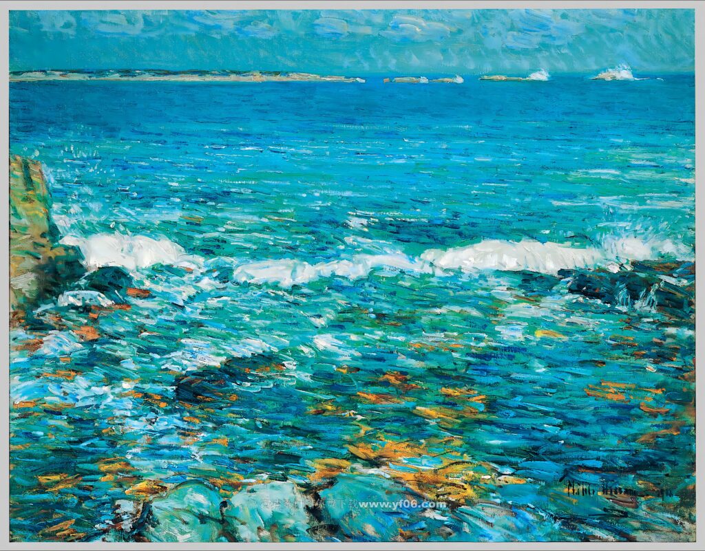 蔡尔德·哈萨姆高清油画装饰画素材下载——风景-乙霏美术素材网