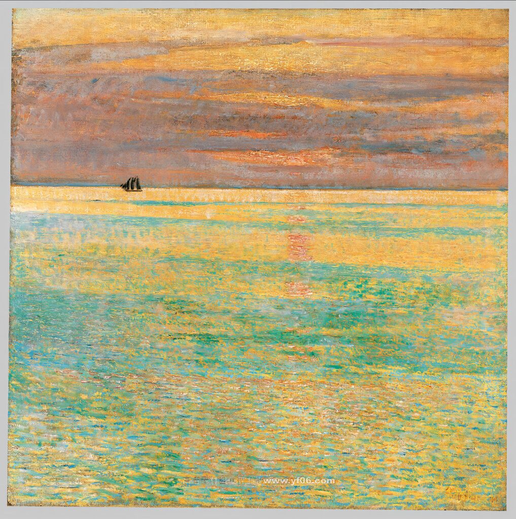 蔡尔德·哈萨姆高清油画装饰画素材下载——风景2-乙霏美术素材网