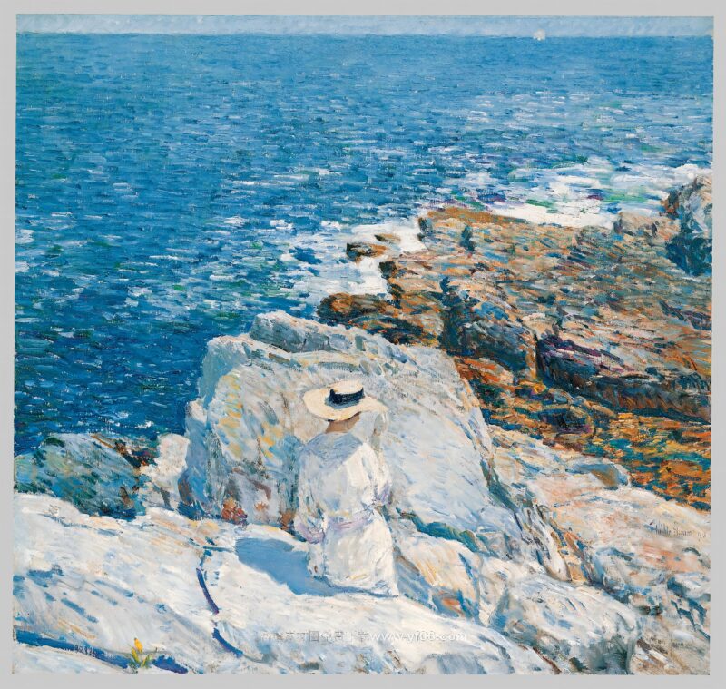 蔡尔德·哈萨姆高清油画装饰画素材下载——人物5-乙霏美术素材网