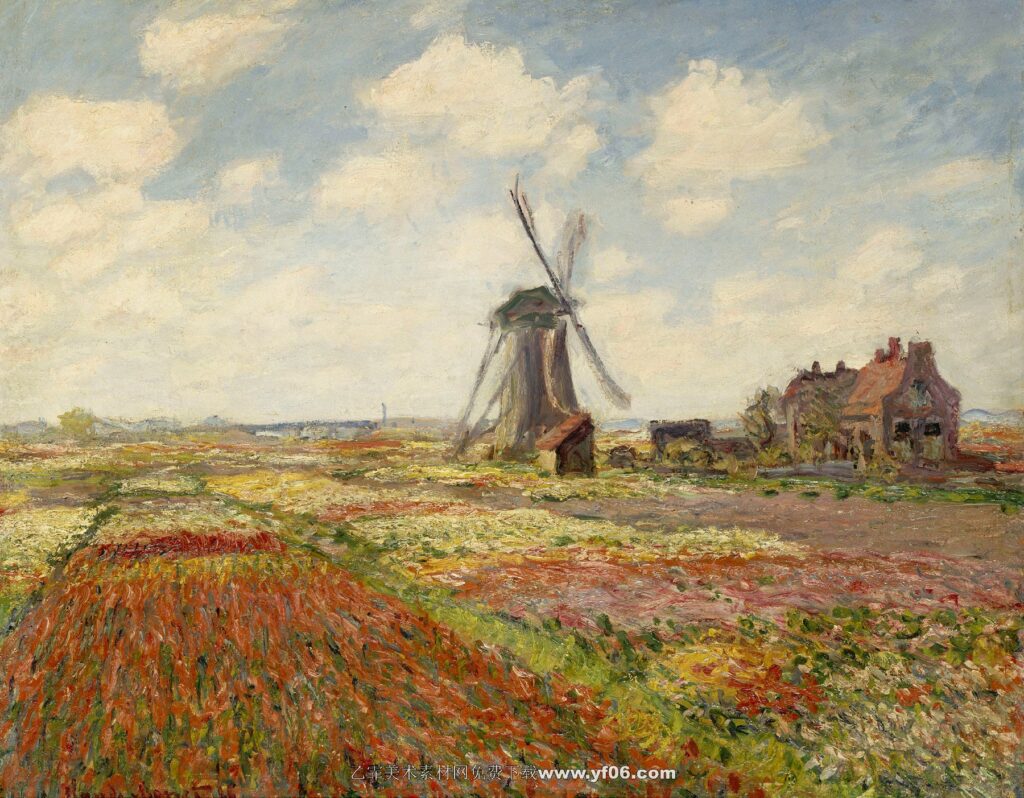 Claude Monet - A Field of Tulips in Holland (1886)