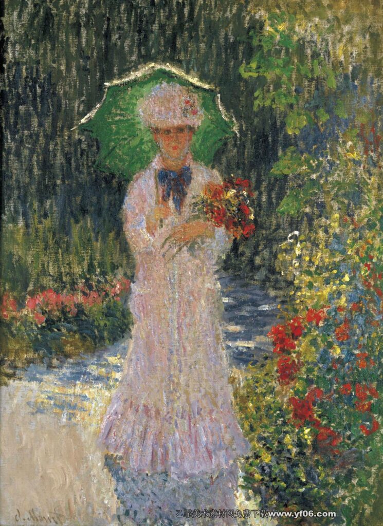 Claude Monet - Camille with Green Umbrella, 1876