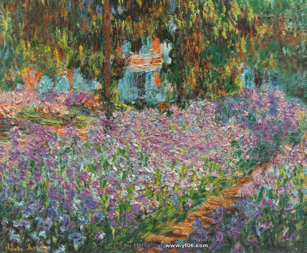 Claude Monet-Irises in Monet's Garden, 1900 01