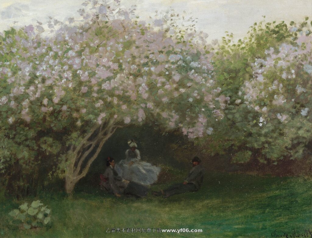 Claude Monet - Lilacs, Grey Weather, 1872