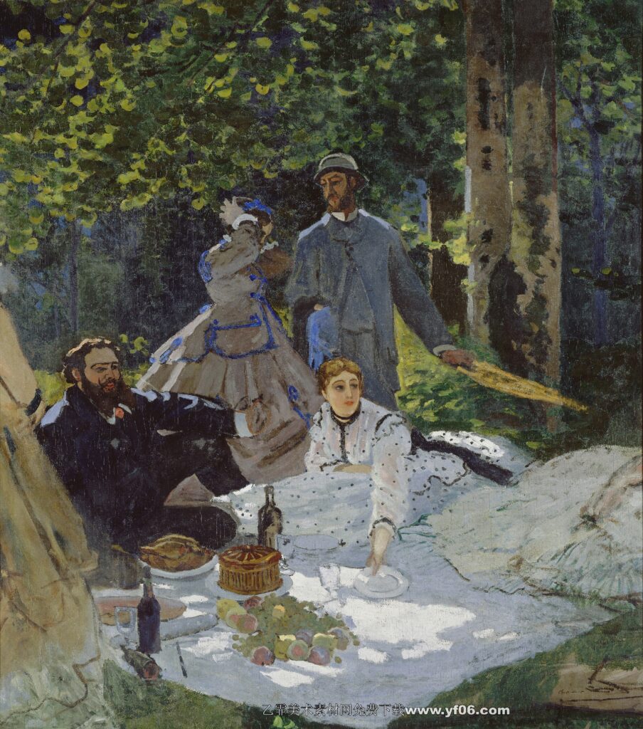 Claude Monet - Luncheon on the Grass, Central panel, 1865