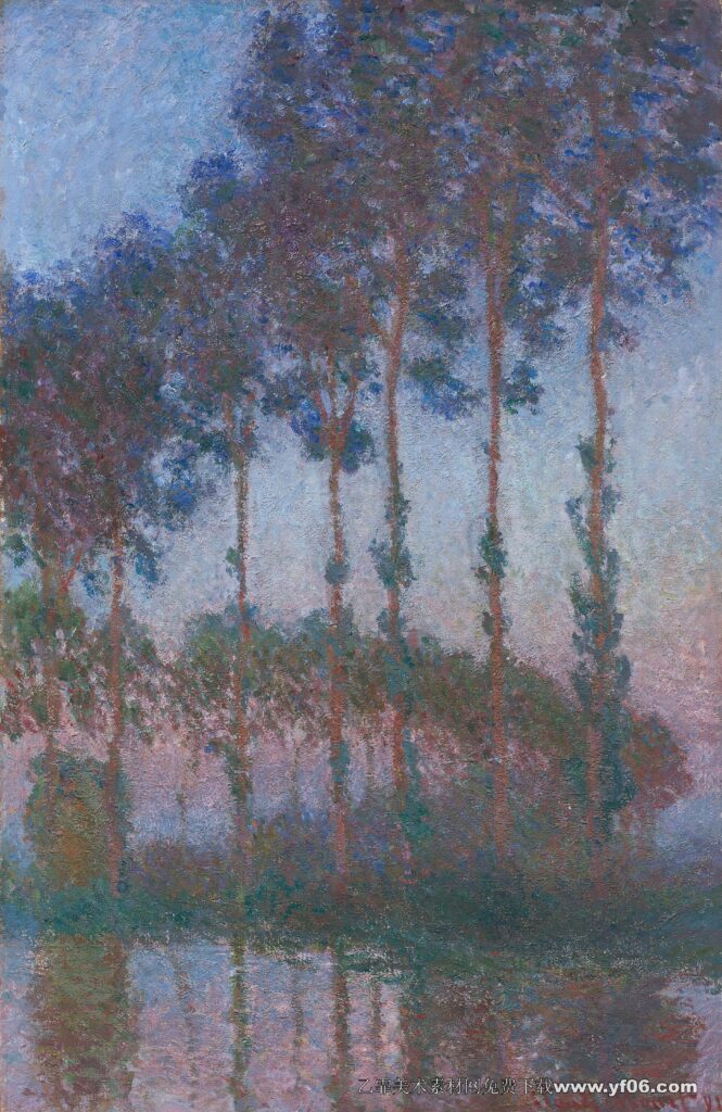 Claude Monet -Poplars on the Banks of the River Epte at Dusk, 1891