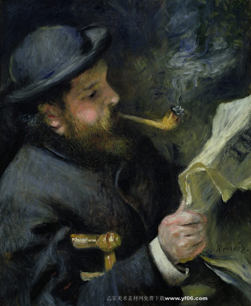 Claude Monet- Reading, 1872 by Renoir
