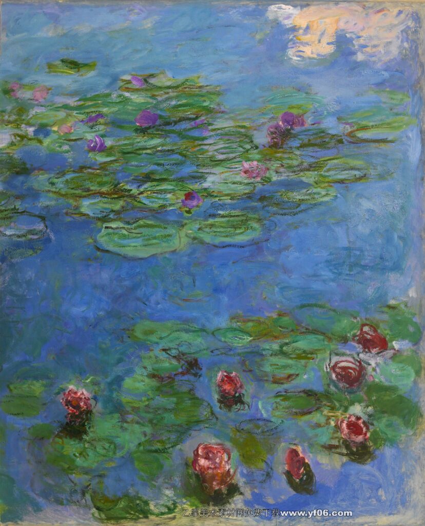 Claude Monet -Red Water-Lilies, 1908
