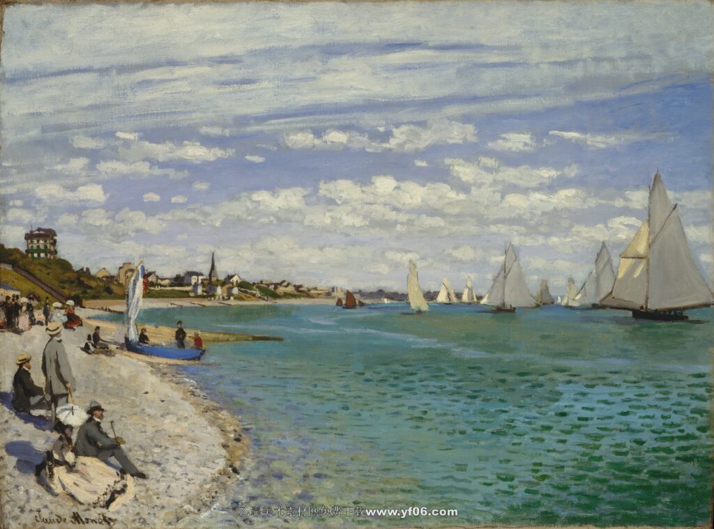 Claude Monet- Regatta at Sainte-Adresse [1867]