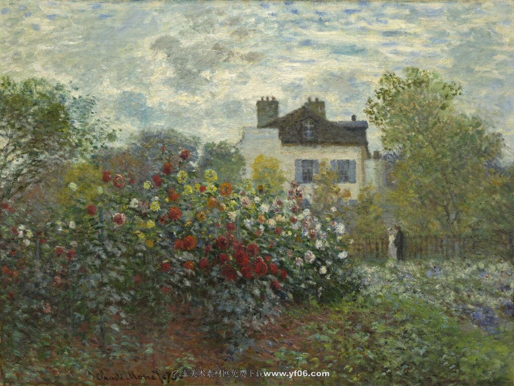 Claude Monet-The Garden of Monet at Argenteuil, 1873