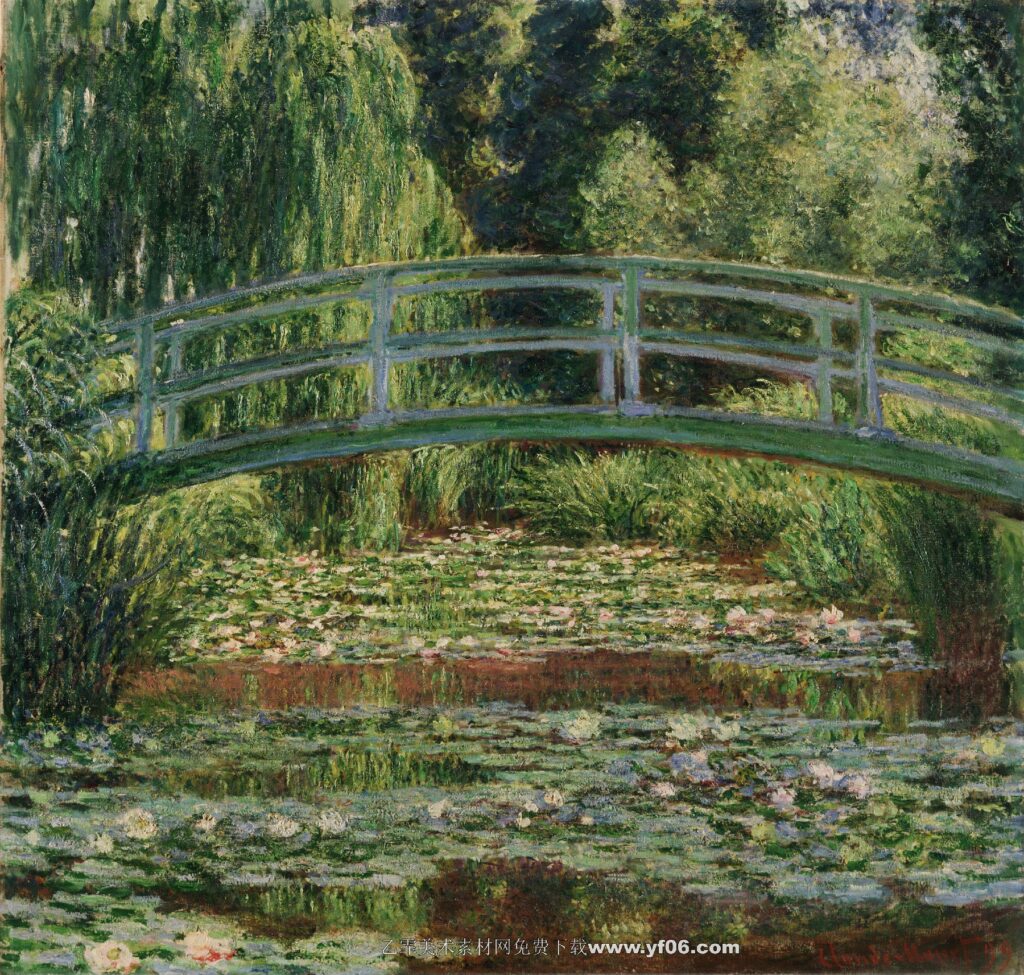 Claude Monet-The Japanese Footbridge and the Water Lily Pool 1899