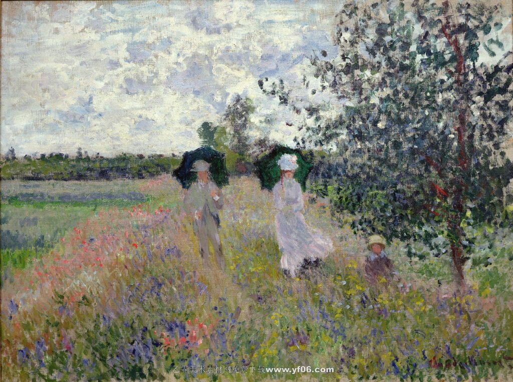 Claude Monet -The Promenade near Argenteuil, 1873