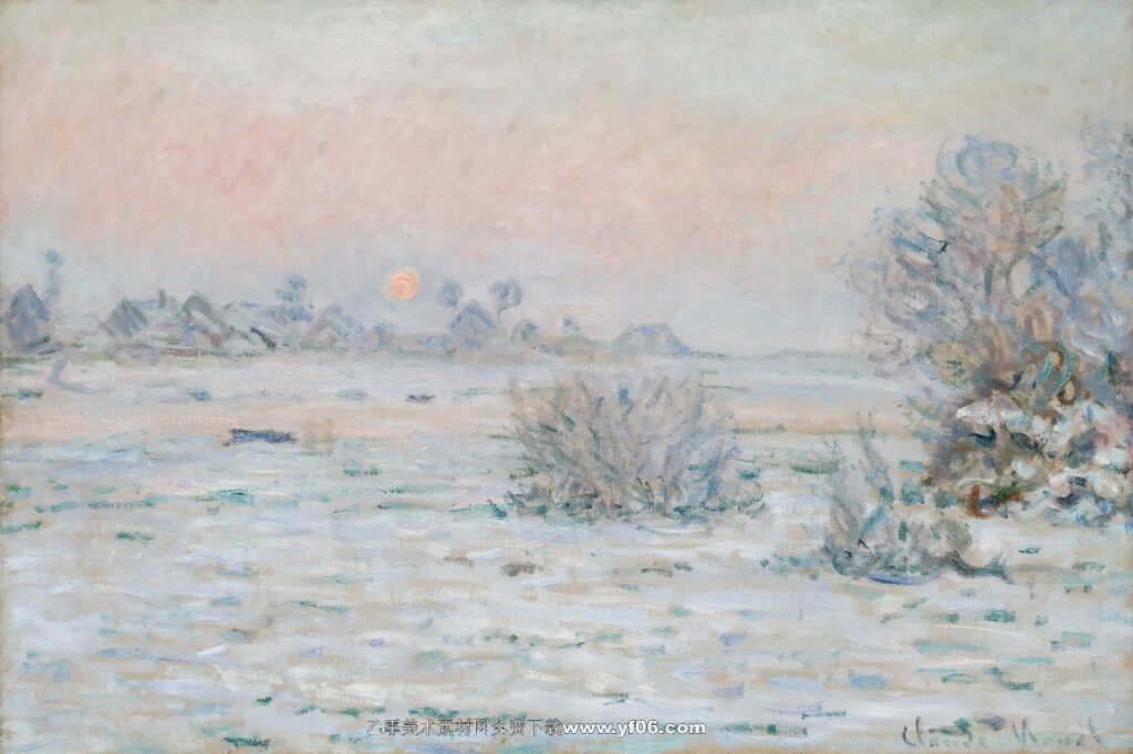 Claude Monet - Winter Sun, Lavacourt (1879-1880)