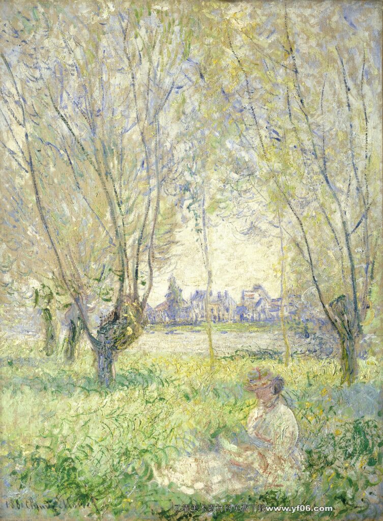 Claude Monet-Woman Seated under the Willows
