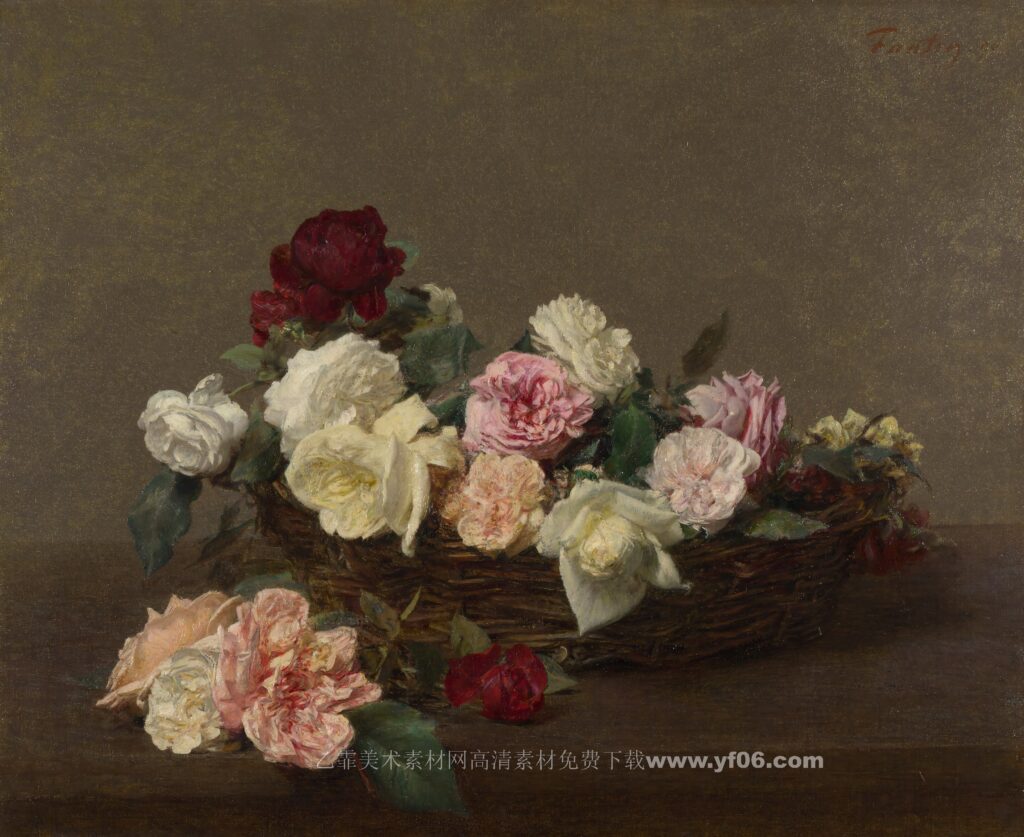 亨利·方丹-拉图尔高清油画素材下载十三-乙霏美术素材网